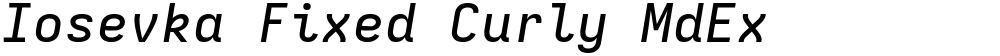 Iosevka Fixed Curly MdEx