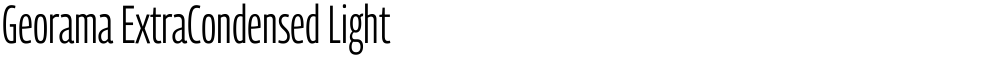 Georama ExtraCondensed Light