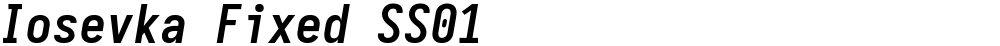 Iosevka Fixed SS01