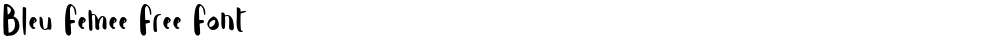 Bleu Femee Free Font