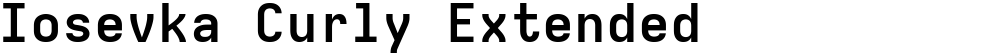 Iosevka Curly Extended