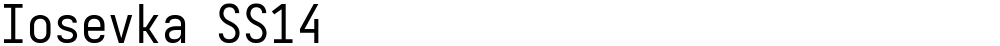 Iosevka SS14