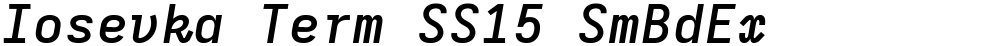 Iosevka Term SS15 SmBdEx