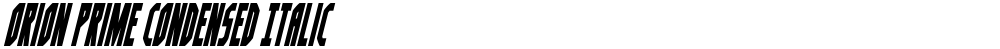 Orion Prime Condensed Italic