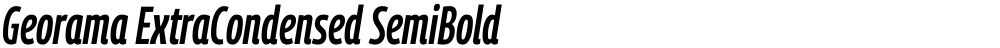 Georama ExtraCondensed SemiBold