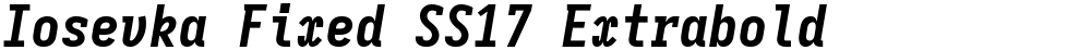 Iosevka Fixed SS17 Extrabold
