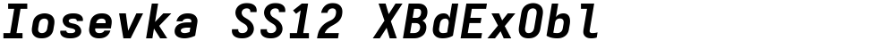 Iosevka SS12 XBdExObl