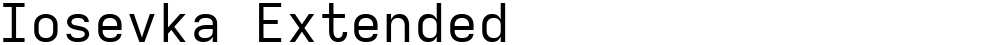 Iosevka Extended