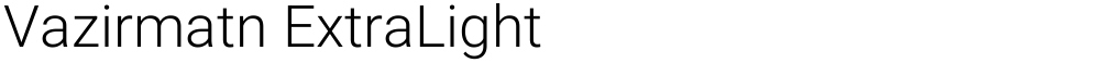 Vazirmatn ExtraLight