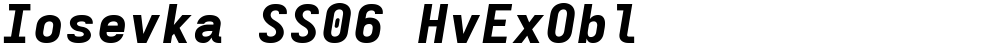 Iosevka SS06 HvExObl
