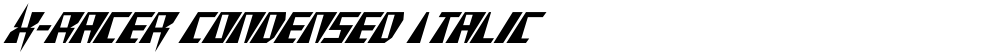 X-Racer Condensed Italic