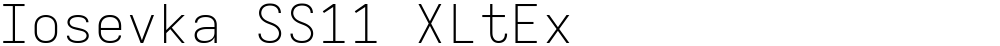 Iosevka SS11 XLtEx