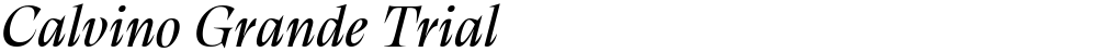 Calvino Grande Trial