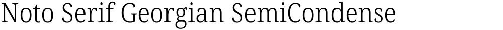Noto Serif Georgian SemiCondensed Light