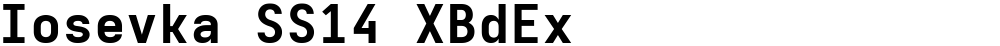 Iosevka SS14 XBdEx