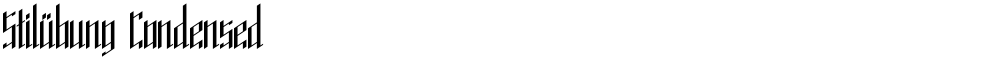 Stilübung Condensed
