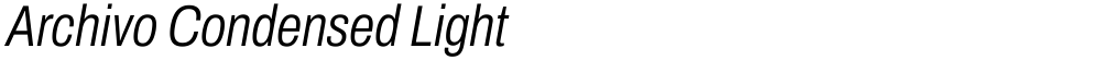Archivo Condensed Light