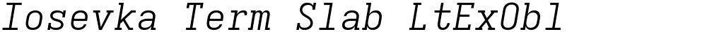 Iosevka Term Slab LtExObl