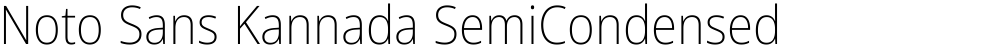 Noto Sans Kannada SemiCondensed ExtraLight