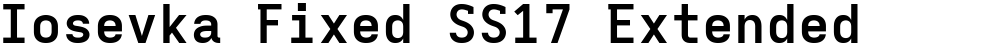 Iosevka Fixed SS17 Extended