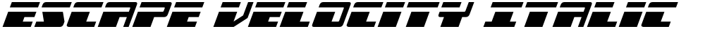 Escape Velocity Italic