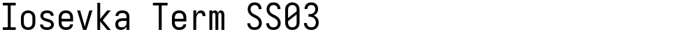 Iosevka Term SS03