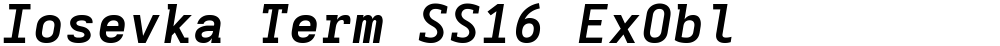 Iosevka Term SS16 ExObl