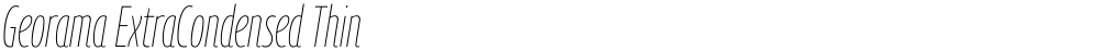 Georama ExtraCondensed Thin