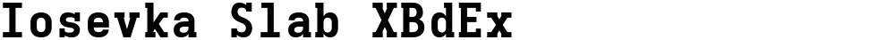 Iosevka Slab XBdEx