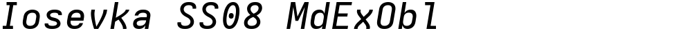 Iosevka SS08 MdExObl