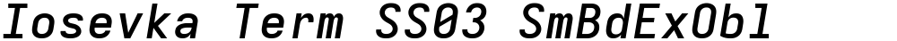 Iosevka Term SS03 SmBdExObl