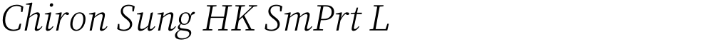 Chiron Sung HK SmPrt L