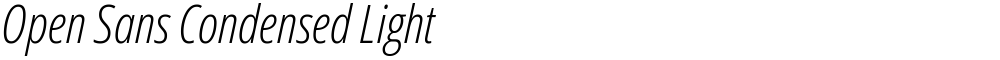 Open Sans Condensed Light