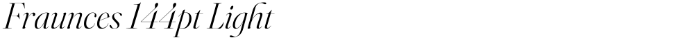 Fraunces 144pt Light