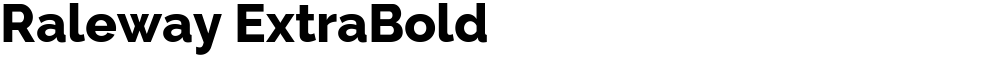 Raleway ExtraBold