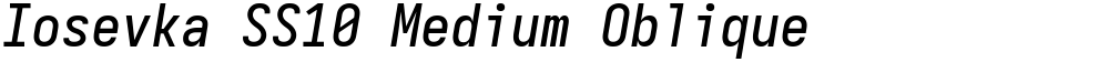 Iosevka SS10 Medium Oblique