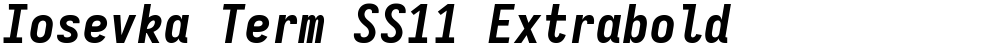 Iosevka Term SS11 Extrabold