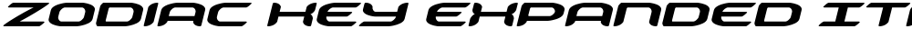 Zodiac Key Expanded Italic