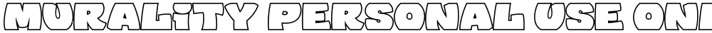 Murality PERSONAL USE ONLY Outline
