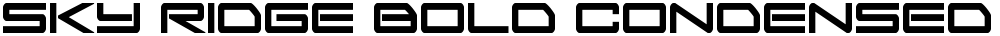 Sky Ridge Bold Condensed