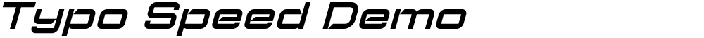 Typo Speed Demo