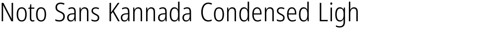 Noto Sans Kannada Condensed Light