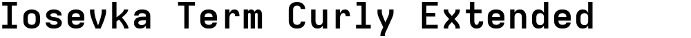 Iosevka Term Curly Extended