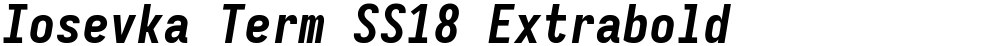 Iosevka Term SS18 Extrabold