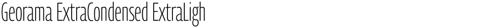 Georama ExtraCondensed ExtraLight