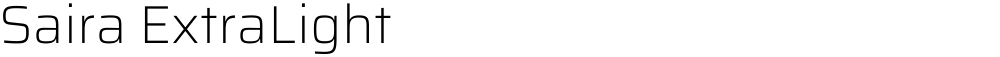 Saira ExtraLight