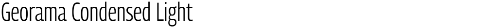 Georama Condensed Light