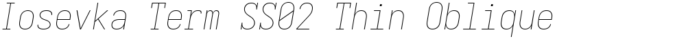 Iosevka Term SS02 Thin Oblique