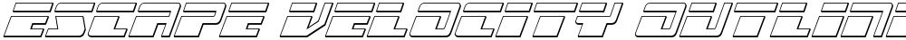 Escape Velocity Outline Italic