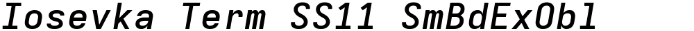 Iosevka Term SS11 SmBdExObl